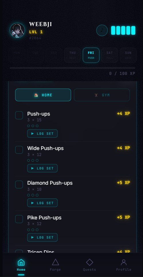 Daily workout